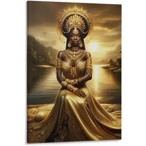 Yoruba God Oshun Poster Orisha River Mythology Spiritual Symbol Poster (3) Bedroom Office Printed Canvas Wall Art Decoration Painting Poster