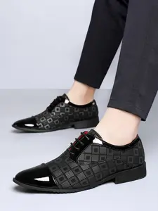 New Spring Summer Men's Shoes, Colorblock Checkered Design, High-End Mirror Finish, Breathable Lightweight, Urban Style Trendy Shoes