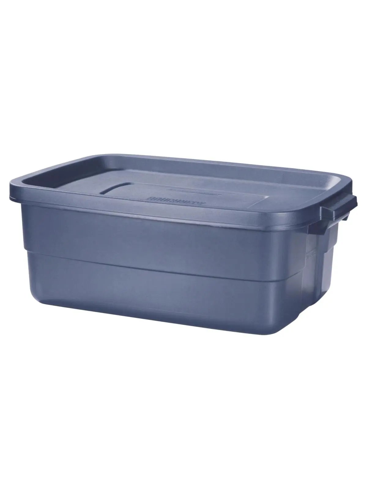 United Comb & Novelty 1597627 Rubbermaid 10 gal Roughneck Tote Blue Metallic Base & Lid