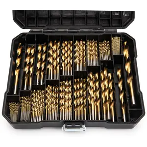 230 count Titanium Twist Drill Bit Set for Metal and ,135?Tip High Speed Steel Titanium Drill Bit Kit Set, Drill Bits Kit for ,  Alloy, Metal, Plastic with Storage Case, 3/64"-1/2"