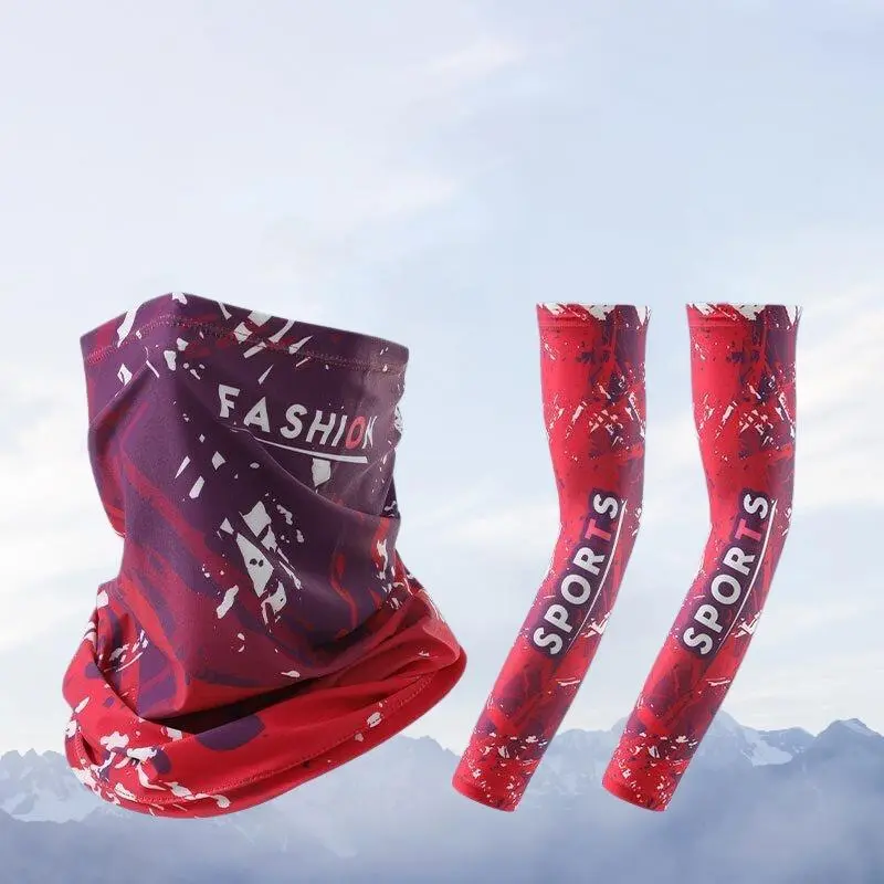 Red Graffiti [Arm Sleeves + Face Mask Set]