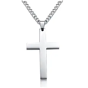 Jesus Cross Pendant 316L Stainless Steel Unisex Jewelry Black Gaolden Plated Fade-free Pendant Box Necklace