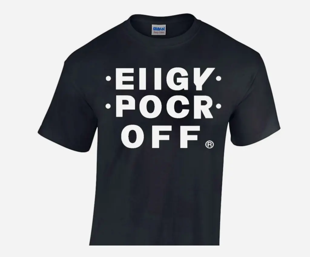 EIIGY POCR OFF TShirt - Hidden Message Cotton Top - Casual Crewneck Short Sleeve Streetwear Tee  - Hilarious Revealing Message Design for Parties & Pranks Black