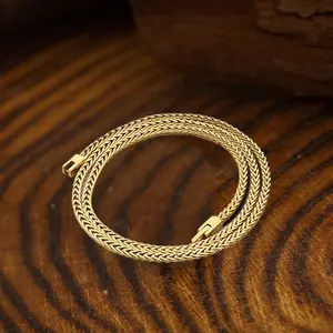 GTHIC Simple Solid Color Jewelry Buckle Stainless Steel Necklace Minimalism Unisex Daily Wear for Men Women Jewelry Accessory