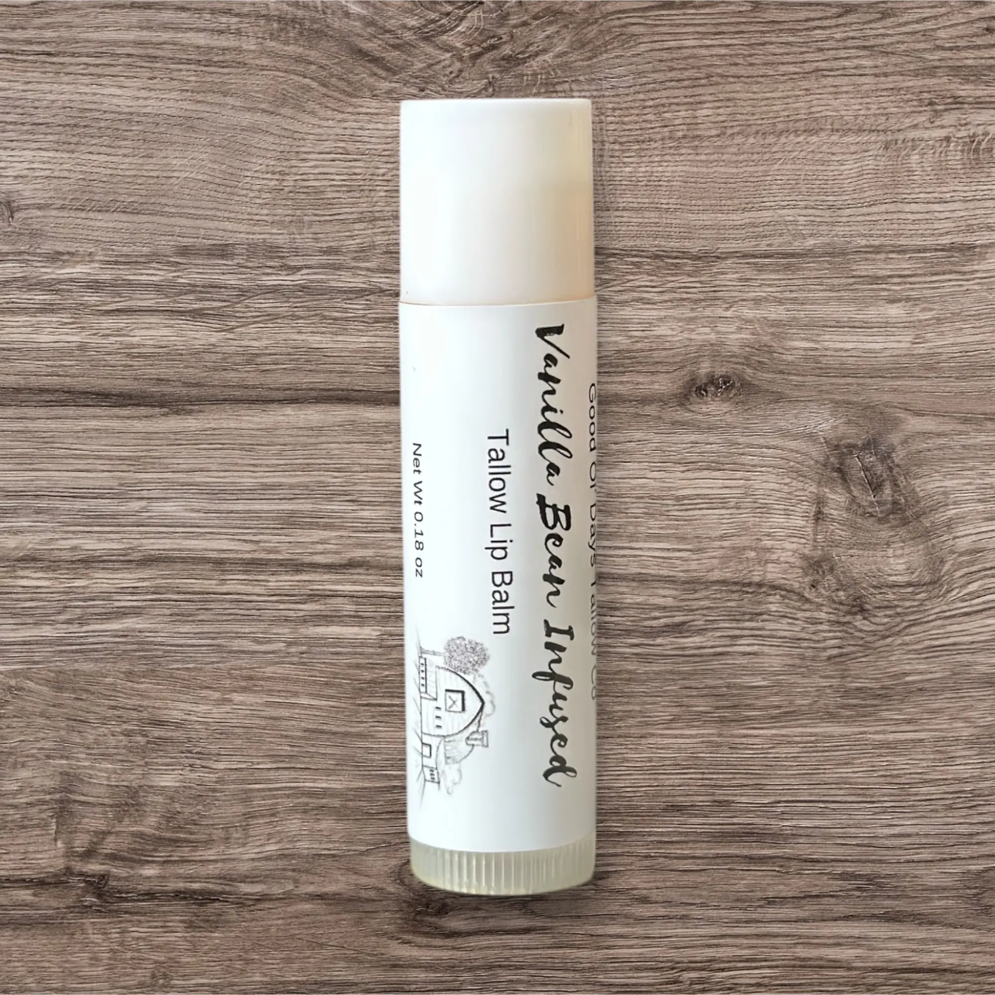 Vanilla Infused Tallow Lip Balm- Long Lasting and Deeply Moisturizing, Nourish and Protect Your Lips Naturally