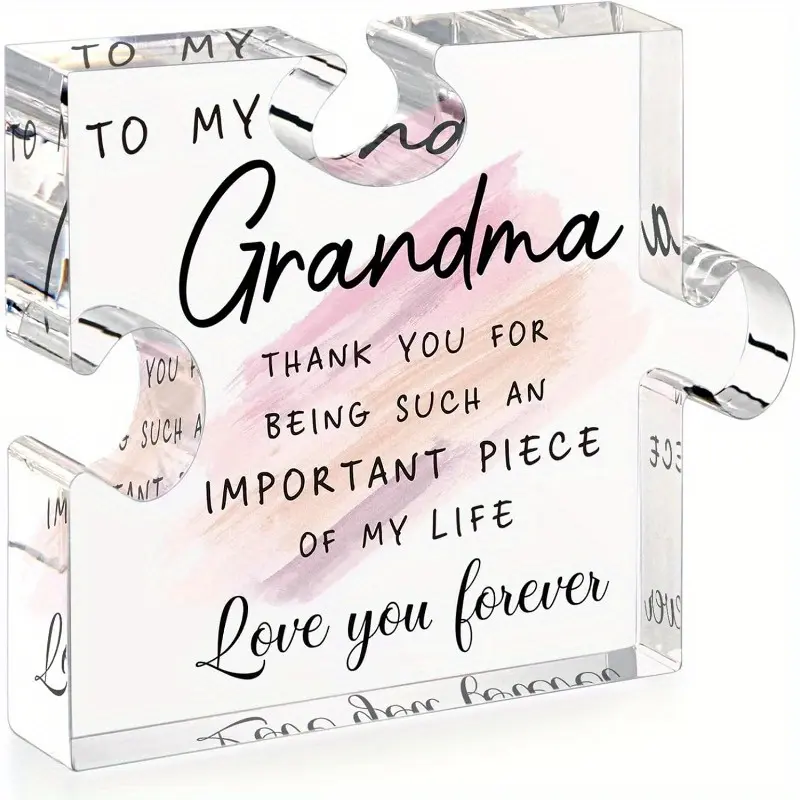 Grandma Puzzle Gift Set, Best Grandma Birthday Present, First Time Grandmother Gift, Plaque Gift, Mother's Day, Thanksgiving, Christmas