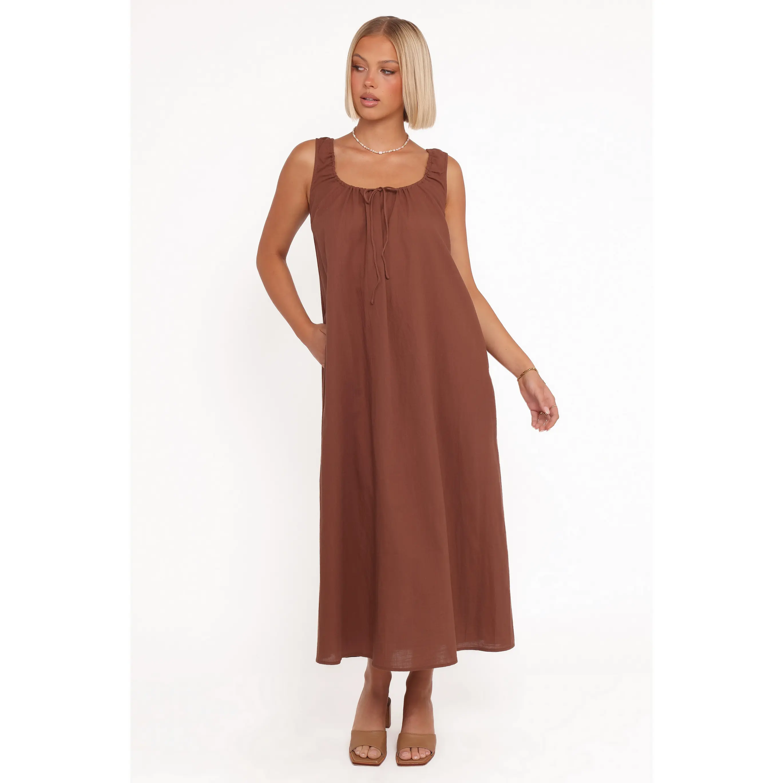Bowman Maxi Dress - Chocolate Brown
