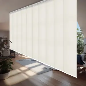 Clay 10-Panel Panel Track 120"-218"W, Panel width 23.5" - 100% BLACKOUT