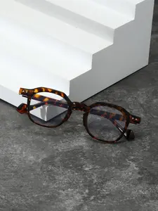 Unisex Vintage Leopard Pattern Eyeglasses, Trendy Casual Eyeglasses for Everyday Use, Fashion Accessories for Outdoor Activities