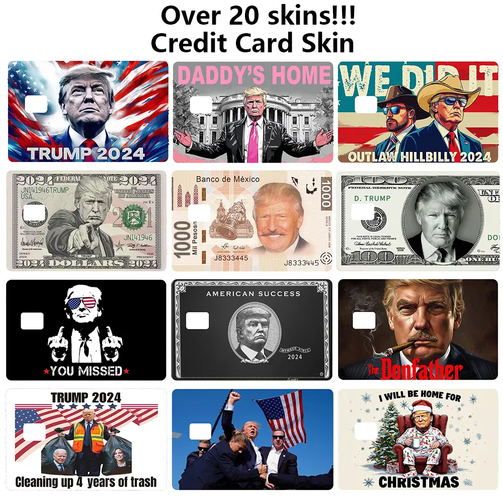 3 Pcs Trump Credit Card Sticker Waterproof Viny debit skin card cover ebt,Trump 45-47 President Card Stickers,gift for Trump supporters