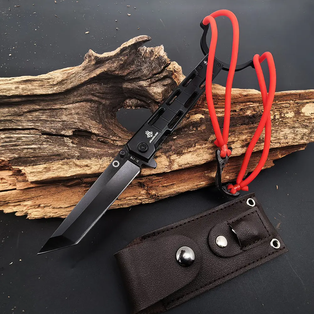 Men's 21cm Portable Multipurpose Stainless Steel Folding Knife - Retractable Blades, Training Slingshot, Window Breaker, Protective Cover, for Bushcrafting, Whittling, Camping Hiking, Adult Holiday Gift, Sports & Outdoor Tool, Portable Multipurpose Knives