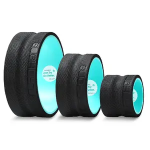 Wheel Foam Roller – Targeted Back & Neck Relief, Lumbar Spine Stretcher, Spinal Decompression Back Stretcher, Massage Roller with Density Foam for Physical Therapy, Supports 500lbs, 3-Pack Mint