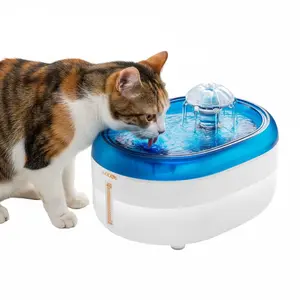 WOPET Cat Water Fountain, 2.1L Cat Water Dispenser with BPA-Free, Translucent Water Tank, Ultra Quiet Water Fountain for Cats Inside, Pet Water Fountain for Cats, Small Dogs