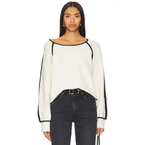 Central Park West Billie Raglan Sweater in Ivory