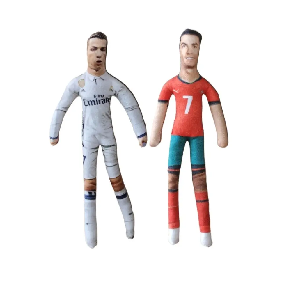 Cristiano Ronaldo 28cm Poseable Plush Doll Built-in Wire 2 Styles Soccer Fan desktop Decor Gift