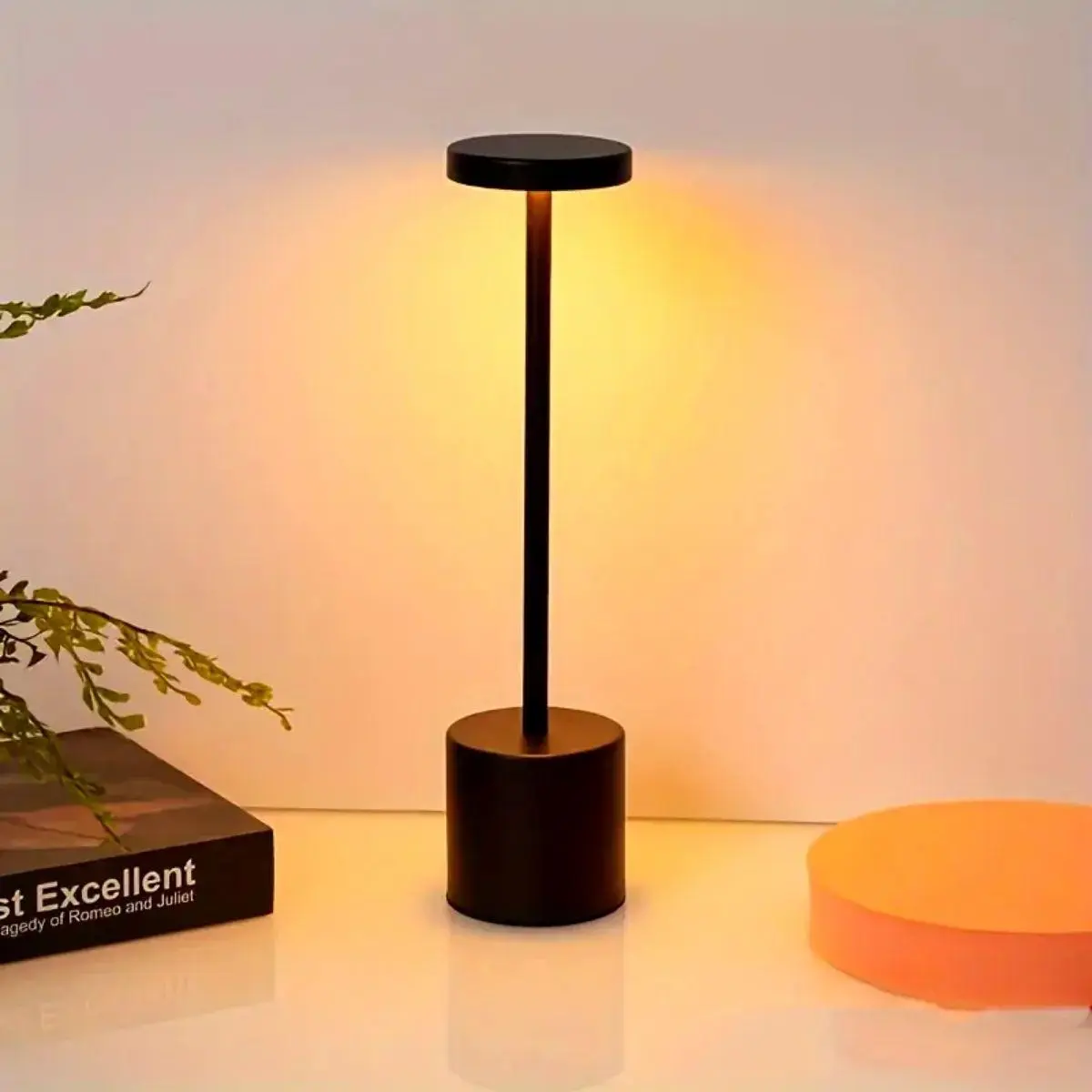 Touch Control Table Lamp, USB Rechargeable Dimming Desk Lamp, Indoor Decorative Light for Living Room Dining Table Bedroom Bedside Office, Dimmable Desk Lights, Dimmable Lighting