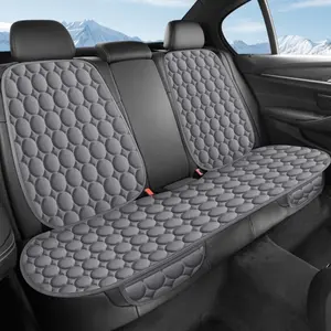 3pcs Plush Automotive Car Seat Covers Set, Rear Seat Cushion & 2 Backrests, Soft Warm Fleece Auto Seat Protectors, Universal for Suv Sedan, Car Seat Cushions