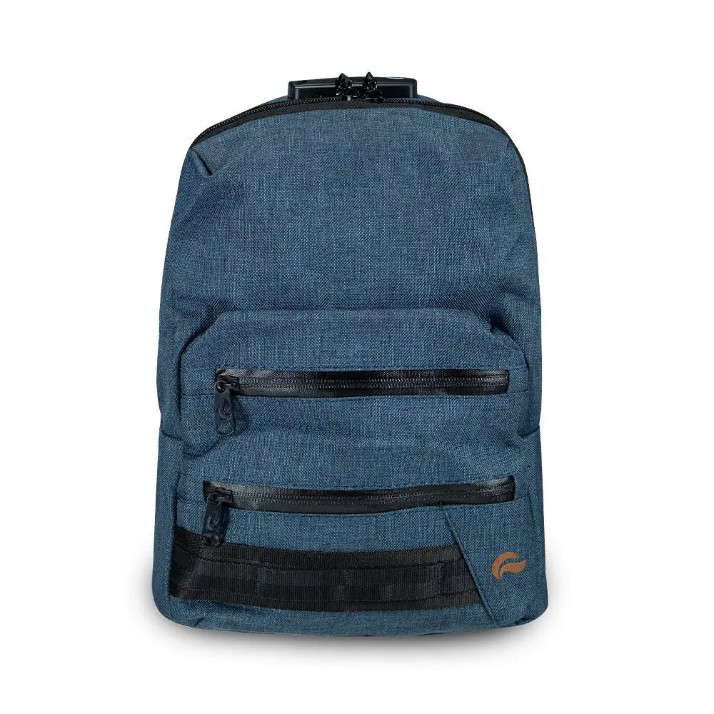 Mini - Denim 100% SMELL PROOF LOCKABLE DOUBLE ZIPPER MINI BACKPACK