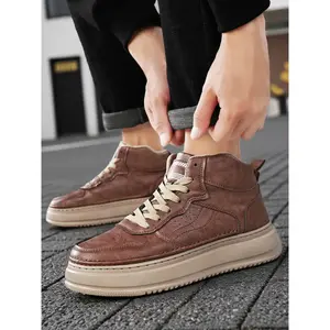 Trendy High-Top Chunky Sole Elevator Boots | Stylish Comfortable Everyday Casual Shoes for Trendsetters