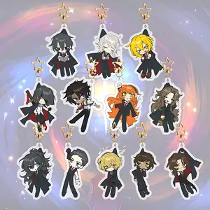 Limbus Company Keychain characters Gregor, Heathcliff, Faust, Hong Lu, and Ishmael – perfect as an accessory or a gift for friends.