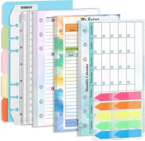 Monthly Weekly Planner Refills Budget Paper Kit for A6 Binder Cover, 6 Ring Planners Accessory, Money Binders Organizer Cash
