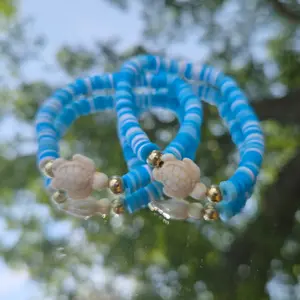 Blue White Gold Turtle Bracelet - Elegant Design with Unique Turtle Charm for Various Occasions & Casual Formal Wear