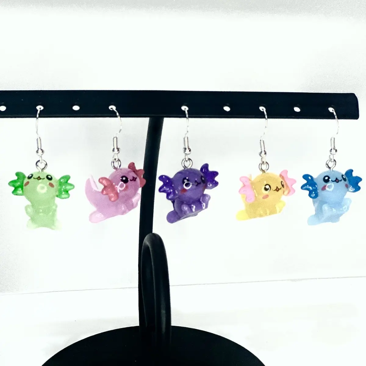 Colorful and Whimsical Axolotl Earrings