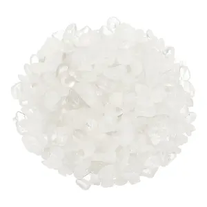 PETAXCELL Crystal Chips Stone, 0.44 Lb Fluorite Gravel Rocks (White Quartz, 7 - 18 Mm)