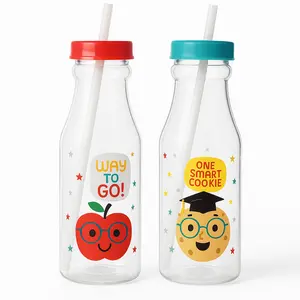 Graduation Celebration Plastic Straw Bottles