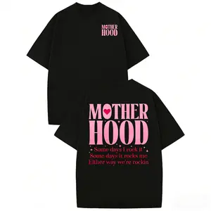 Women's Cotton Short Sleeve Statement Printed Mom Life T-Shirt - Casual, Comfortable, Relaxed Fit, Oversized, Perfect Mother's Day Gift Top,summervibes