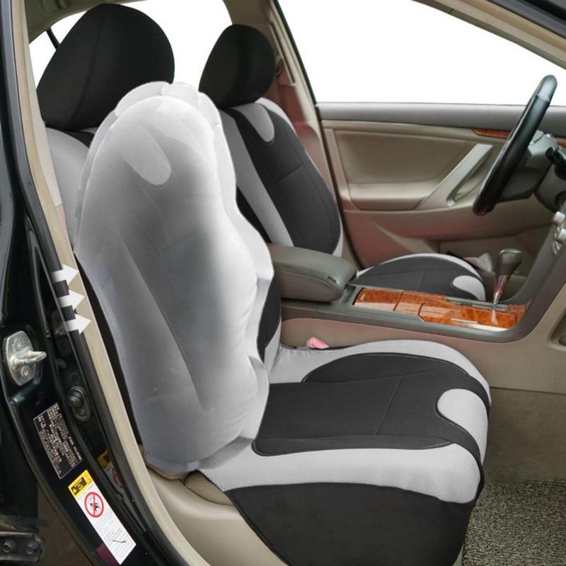 For Honda Accord/Civic/CR-V Car Seat Covers, Full Set Breathable Polyester Cloth Protectors Split Rear Bench Seat Auto Car Interiors Accessories Fit for Most Cars