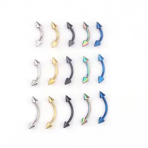 316L Medical Stainless Steel Pointed Cone Eyebrow Nail Eyebrow Ring Selling Body Piercing Jewelry.