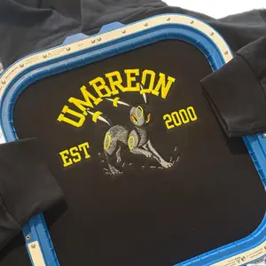 Embroidered Varsity Umbreon Hoodie, Crewnecks & Tees – Premium Quality, Custom High-Detail Designs, Trendy Apparel