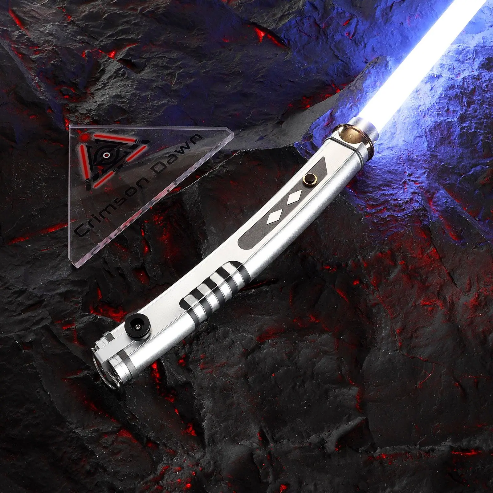Crimson Dawn Fulcrum Main Hand Lightsaber - Custom Aluminum Hilt Dueling Saber with Polycarbonate Blade, Screen Look Design, Suitable for 15+ Years Old Users, Metal Parts