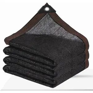 50% Black Shade Clothp, with Reinforced Grommets Outdoor Shade Cloth for Greenhouse, Plants, Tomatoes, Pergola, Barn Kennel,Patio Sunshad Garden and Chicken Coops Shade Cloth 13ftx13ft