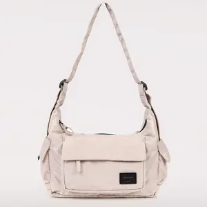 Zimego THE CARGO PACK ZB806 Medium Nylon Shoulder Bag with Adjustable Strap & Zipper Pockets for iPad & Essentials