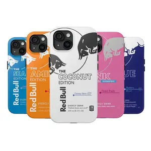 Colorful Energy Drink Inspired Double Layer Phone Case | Summer Vibes Tough Phone Case for iPhone 17, 16, 15, 14, 13, 12 Pro Max Plus Series