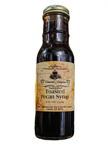 The Armored Kingdom Gourmet Toasted Pecan Syrup 8oz - Rich Nutty Flavor for Pancakes Waffles French Toast & Desserts - Sweet