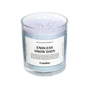 Endless Snow Days glitter holiday candle