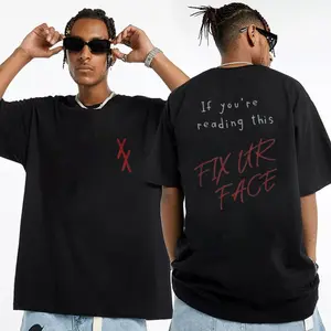 Mgk Fix Ur Face Shirt, If You're Reading This Tee, Machine Gunn Kelly 2 Sides T Shirt, Lost Americana Tour Concert Merch Outfit , Unisex Short Sleeve Tee, Casual Clothing Crewneck Tee