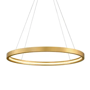 Jasmine Medium LED Ring Chandelier - 5200 Lumens, Handcrafted Iron, Modern Clear Glass Shade