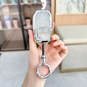 ACEBOY for Toyota Key fob Cover with Keychain, Soft TPU Key Case Protector for Toyota Crown Corolla Cross Grand Highlander Tundra Prius Venza Sequoia Land Cruiser Premium