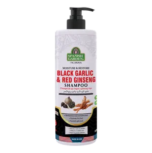 Black Garlic & Red Ginseng Shampoo for Hair Growth, Scalp Health & Strength – Sulfate-Free Herbal Shampoo for Thinning & Damaged Hair