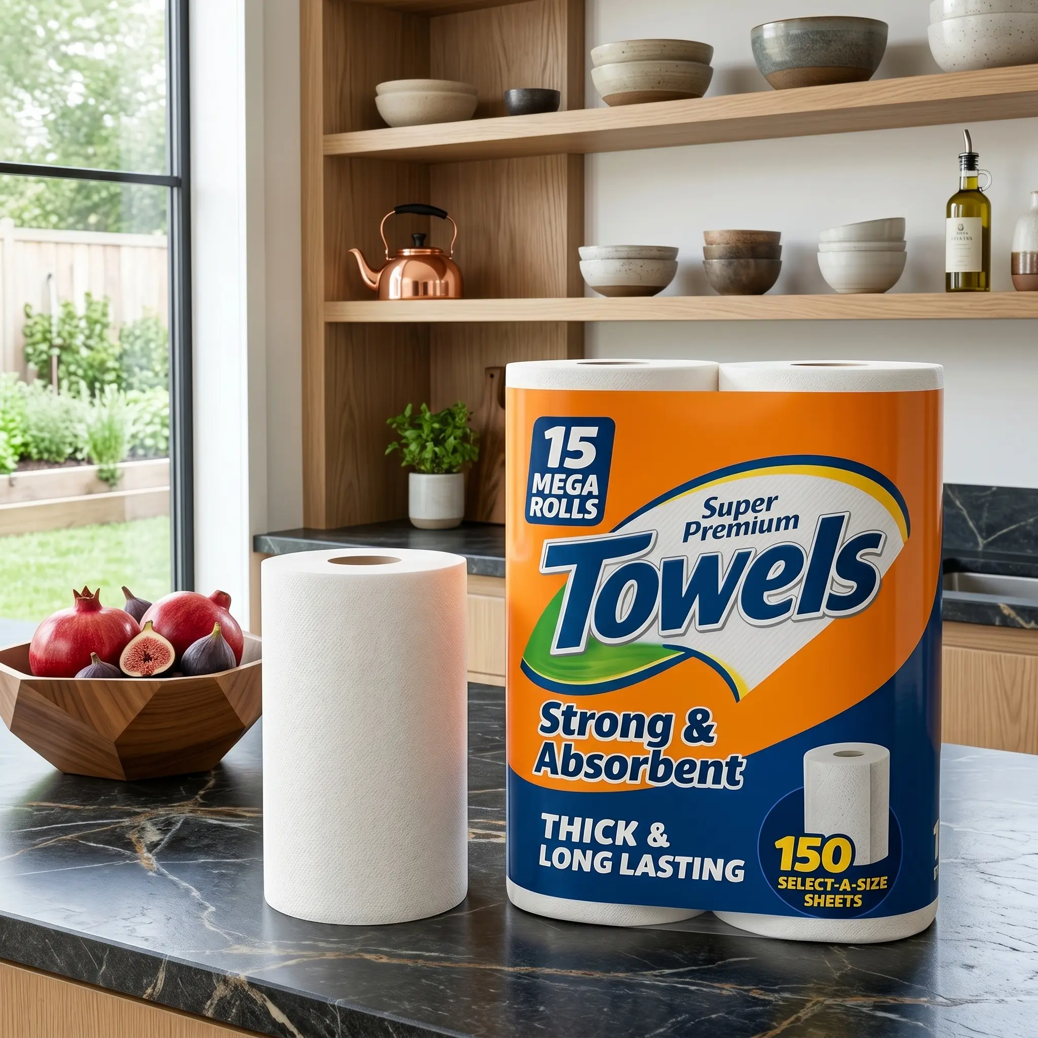 Paper Towels 2 Ply 15 Mega Rolls Strong Absorbent Select A Size Disposable Cleaning Towels Bulk Pack
