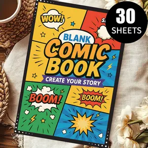 Creative Gift | Blank Comic Book | 30 Sheets, Endless Fun for Artists