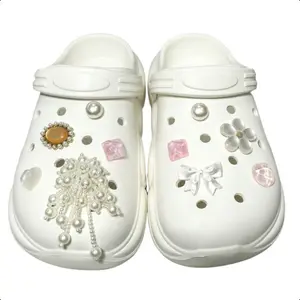 67 Types DIY Shoe Charms Cute Bowkont& Flower Design Faux Peal Decor Charms Tower & Crown Design Cave Shoe Buckle Charm Bling Designer Jewelry Accessories For Women Girls Luxury With Bling Girly Chains Fashion For Party Favors Birthday Gifts