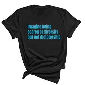 Imagine Being Scared of Diversity But Not Dictatorship Unisex tee – Limited Edition (BRIGHT BLUE)