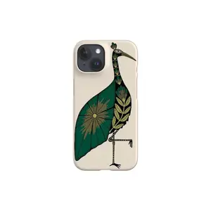 [New Arrivals]Floral Flamingo Phone Case: Greens Flower Bird Art