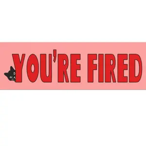 The Pink Slip He Deserves -"You're Fired" Anti-Trump Car Magnet. For those negatively impacted by Hewhoshallnotbenamed. Feminist Gift Idea.