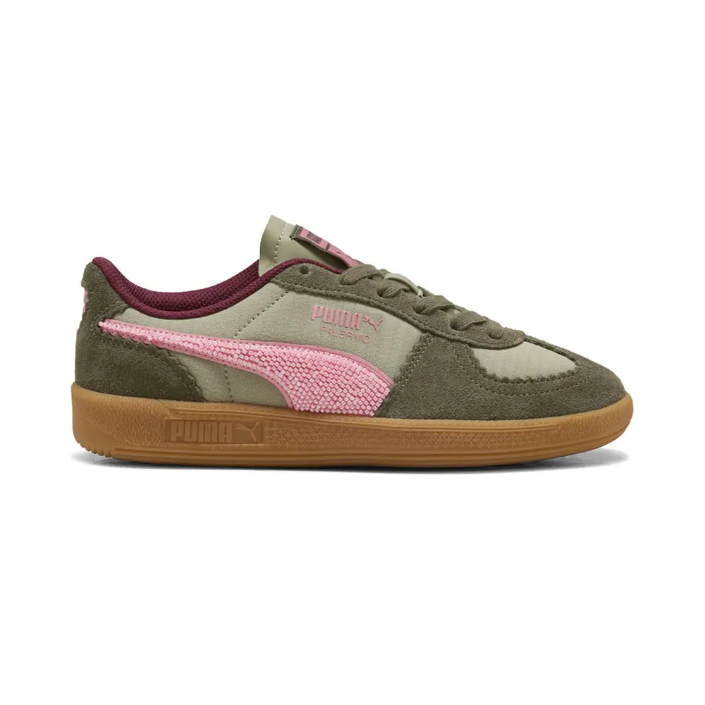 PUMA Womens Palermo Gentle Meld Lace Up Sneakers Shoes Casual - Green